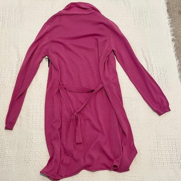 BCBGMaxazria open front belted cardigan long sweater large SP2 9001 - Picture 8 of 12